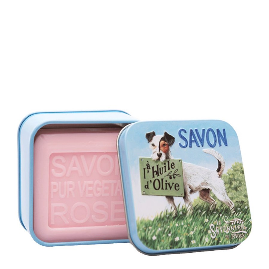 Soins La Savonnerie de Nyons Savon Solide | Boite Metal "Chien Jack Russel" & Savon