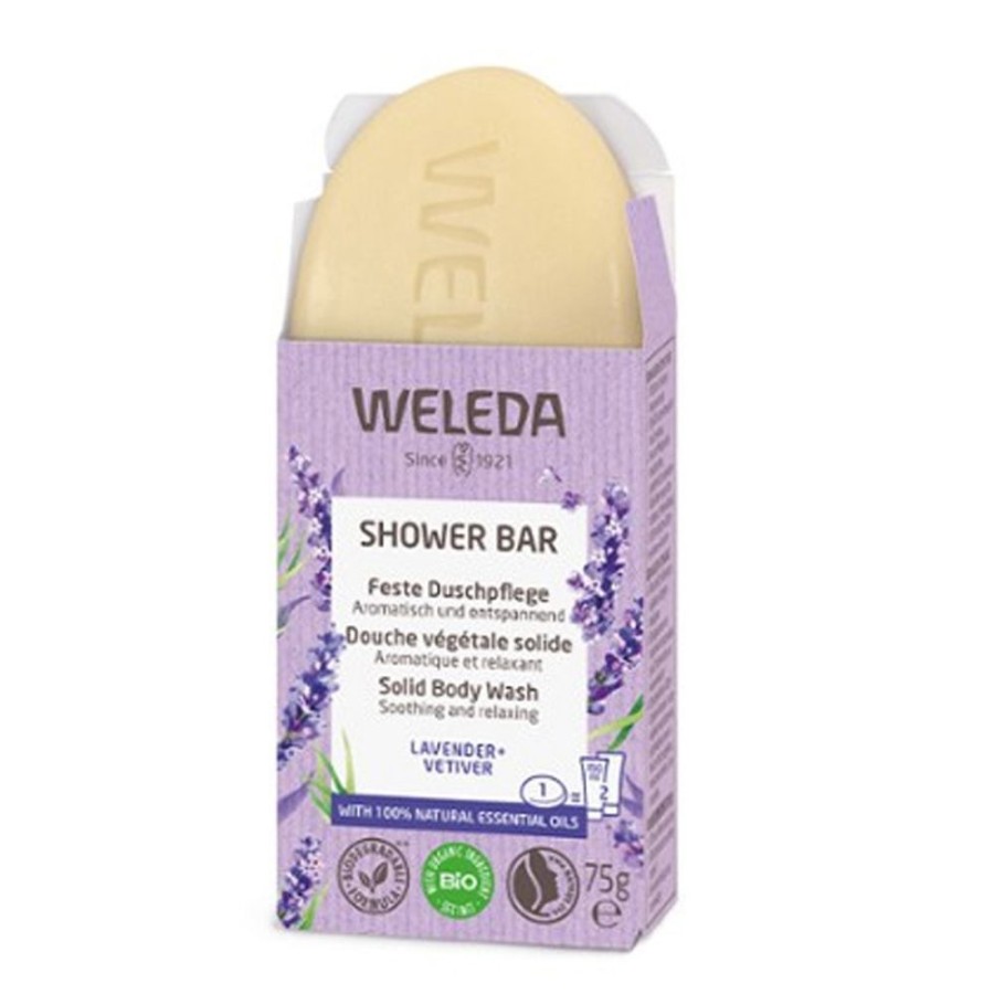 Soins Weleda Savon Solide | Douche Vegetale Solide Lavande & Vetiver